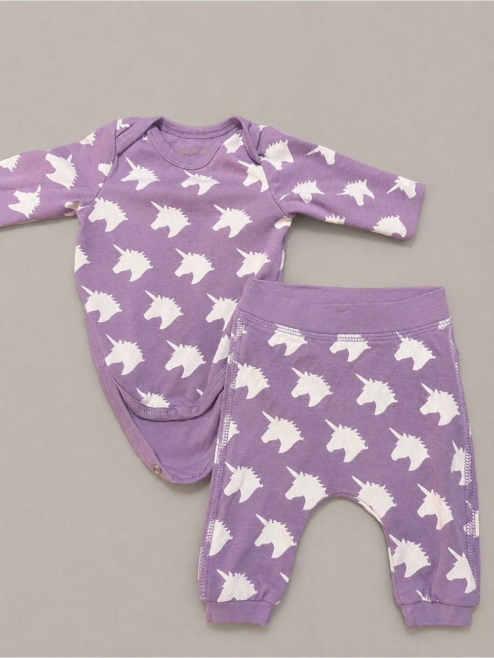 Monica + Andy - 2 Piece Set W/ Purple and Unicorn Accents - NB